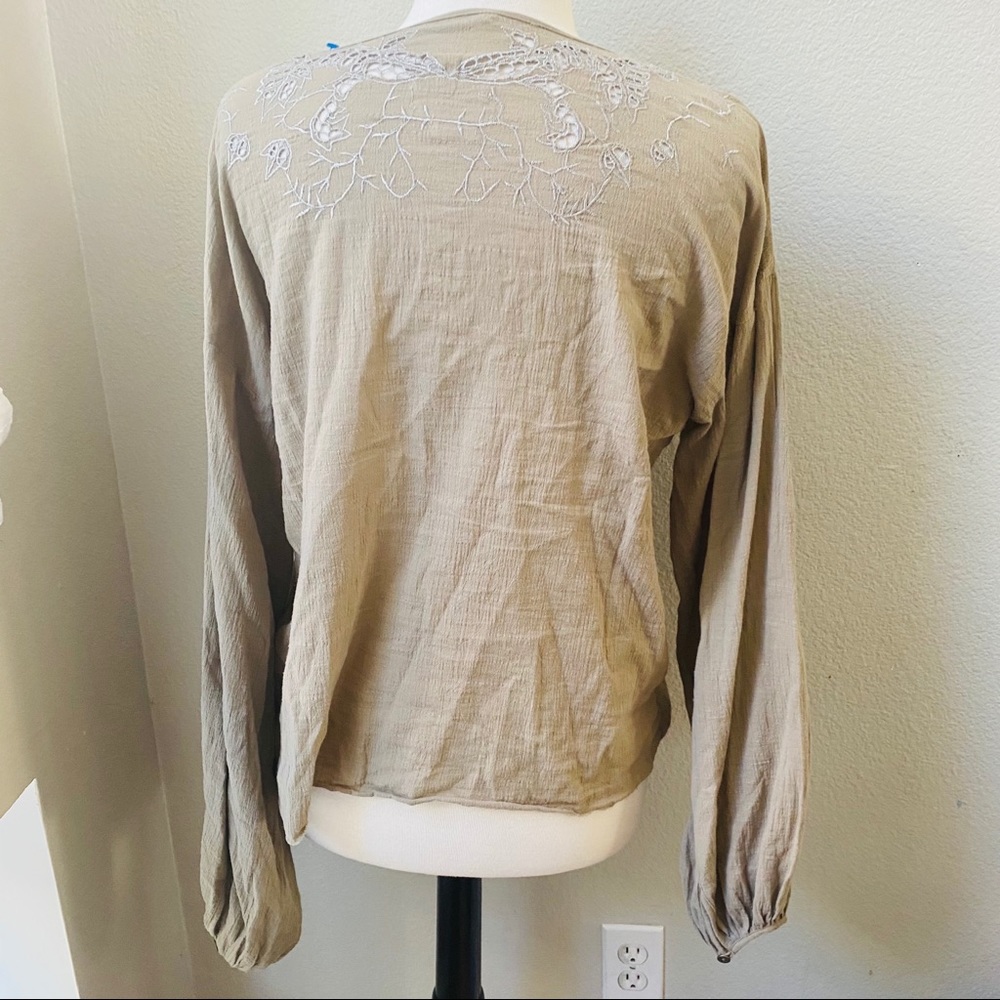ONE TEASPOON Honey Rider Hand Cut Top In Ochre S - Picture 3 of 7